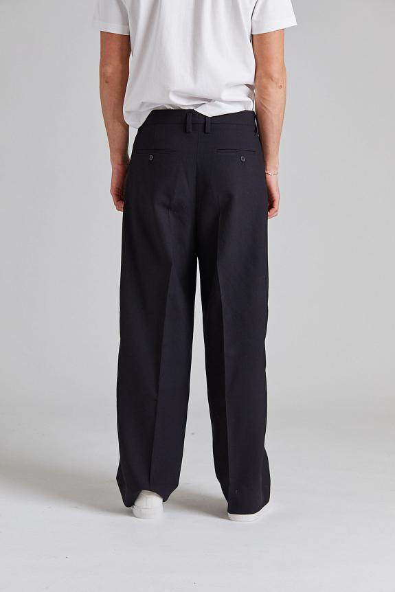 Filippa K Wide Wool Trousers Black-3
